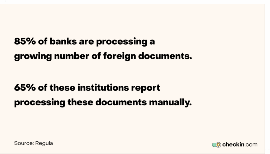 Foreign document verification in banks