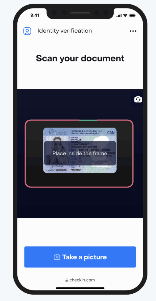 AI-powered ID scanning on Checkin.com