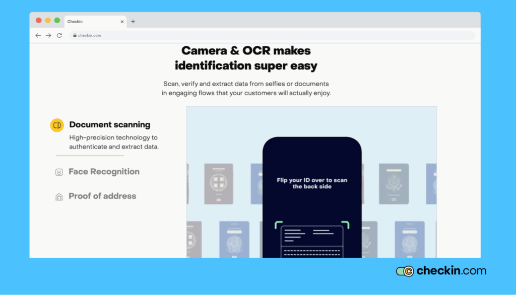 ID scanning using Checkin.com
