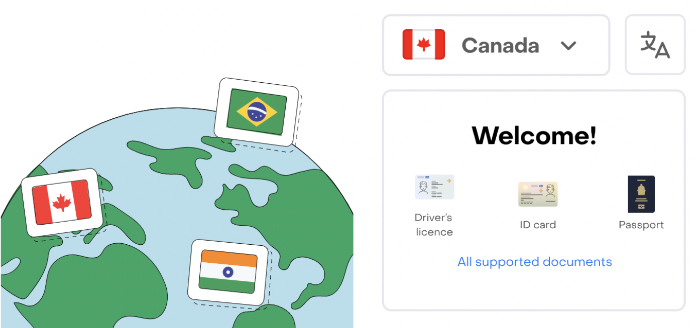 Checkin.com localized KYC interface