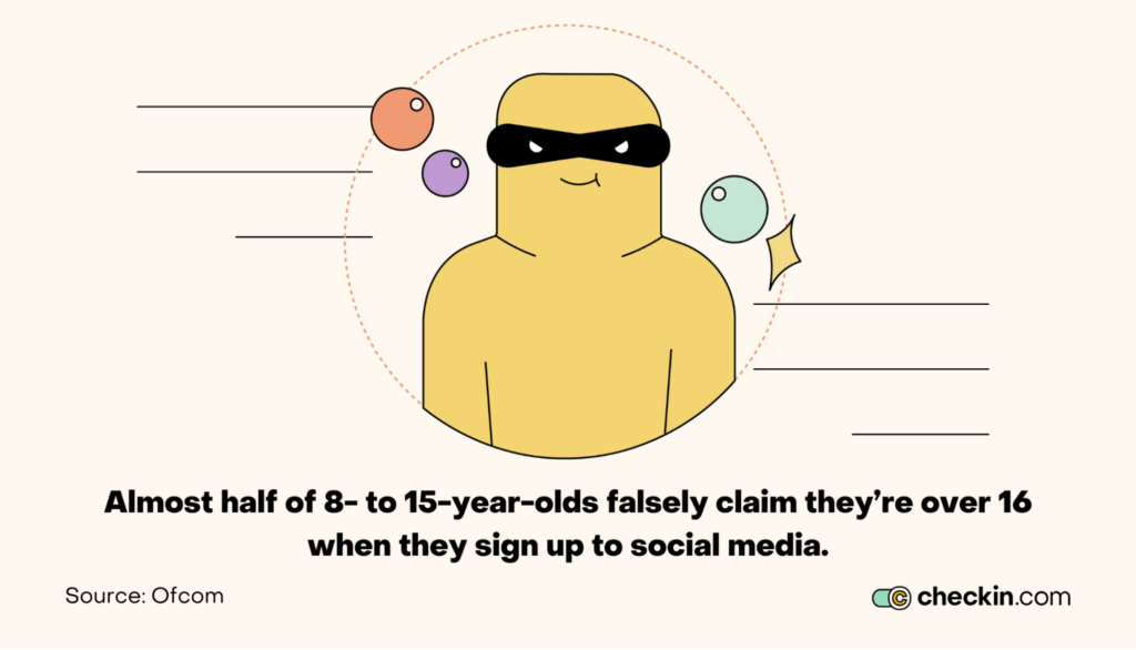 Incorrect ages on social media accounts