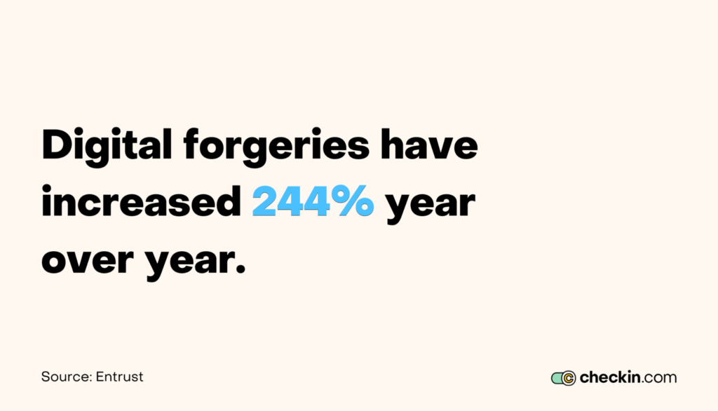 Rate of digital forgeries